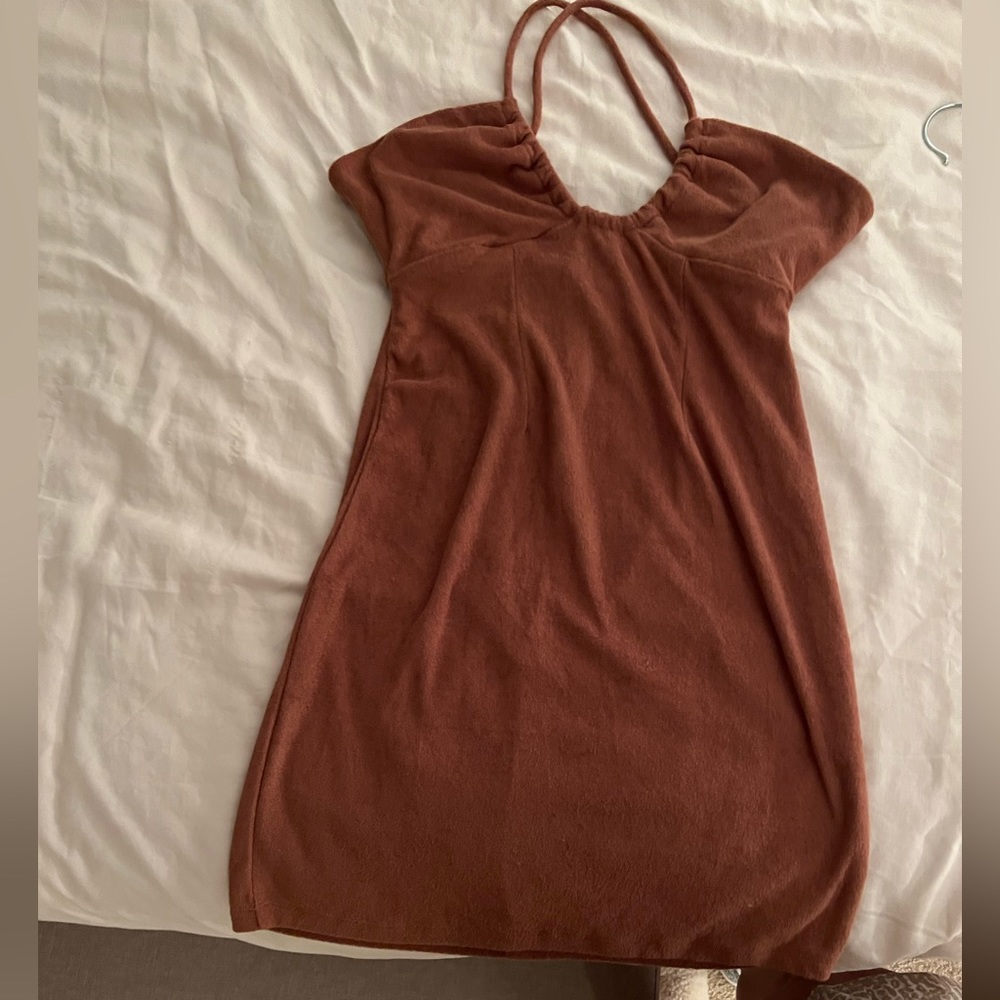 Princess Polly dress size 6. Copper brown terrycloth dress!